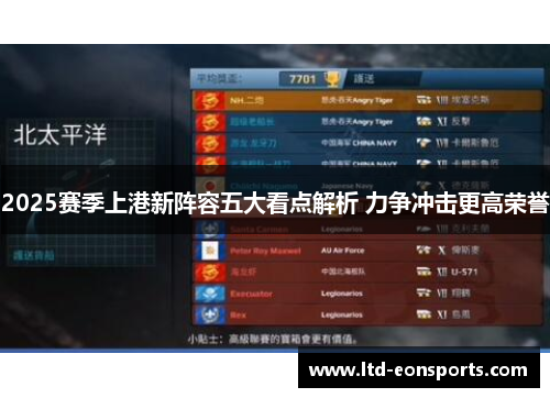 2025赛季上港新阵容五大看点解析 力争冲击更高荣誉