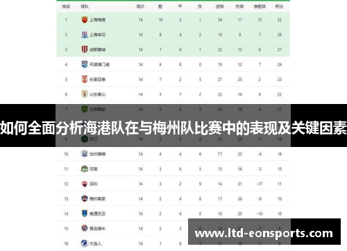 如何全面分析海港队在与梅州队比赛中的表现及关键因素